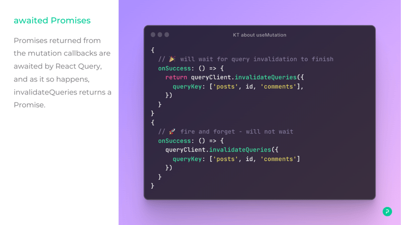 invalidateQueries returns a promise by PALO IT