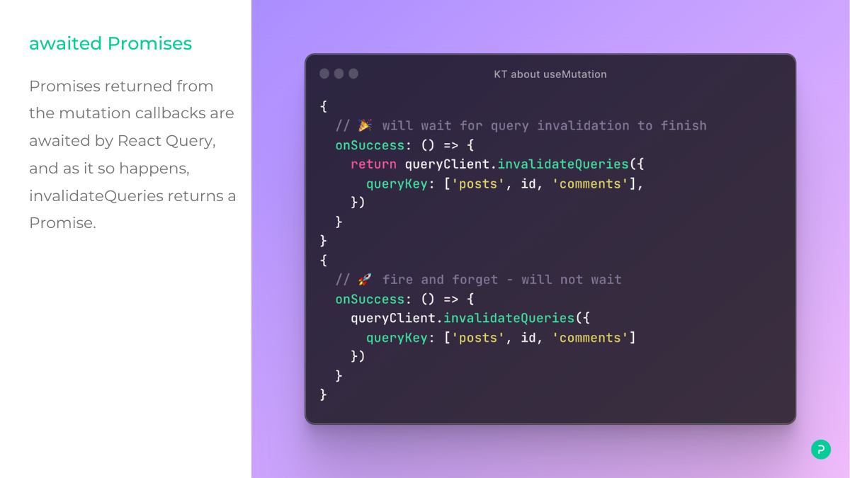การใช้ useMutation from React Query