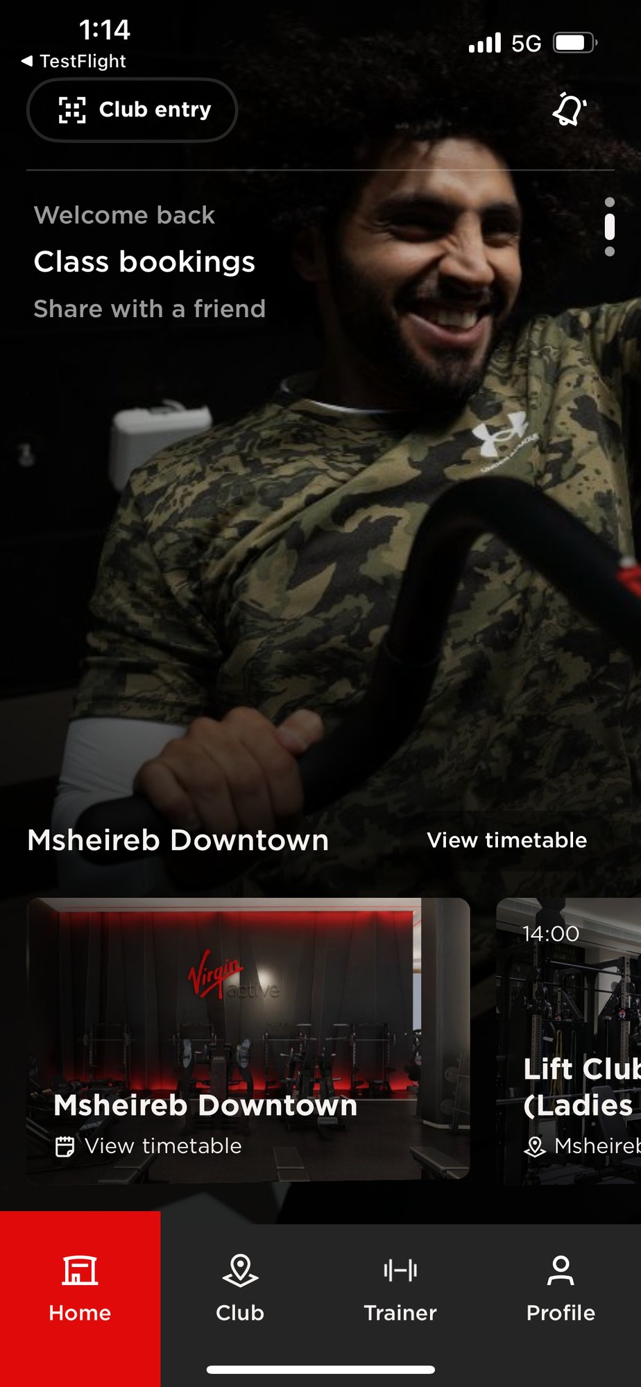 Virgin Active Screen 4